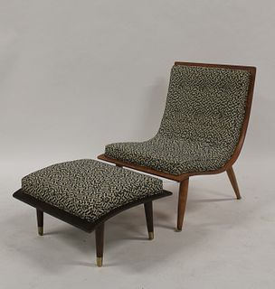 Midcentury Laminate Bent Wood Lounger Chair
