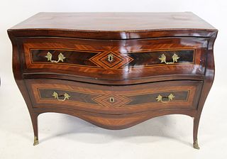 Antique Continental Inlaid Commode.