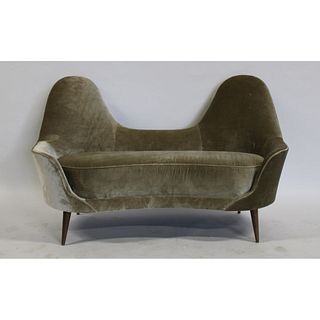 Italian Style Upholstered Settee.