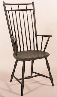 19th C. PA Tall Back Windsor Arm Chair