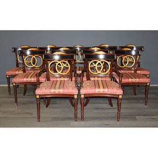 10 Carved & Gilt Decorated Neoclassical Style