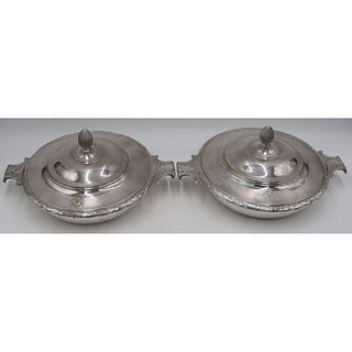 SILVERPLATE. Pair of Christofle Entree Dishes.