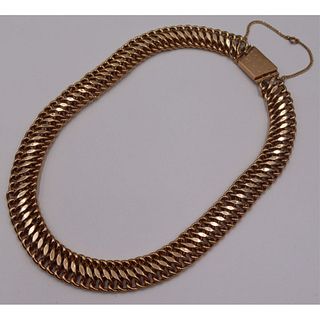 JEWELRY. 14kt Gold Chain Link Necklace.