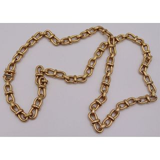 JEWELRY. Italian 14kt Gold Link Necklace.