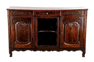 French Provincial Stained Oak Sideboard, 19th C.