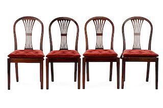 Set of 4 Edwardian Hepplewhite Side Chairs