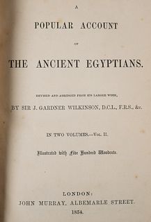 Book: ANCIENT EGYPTIANS, Wilkinson, 1854