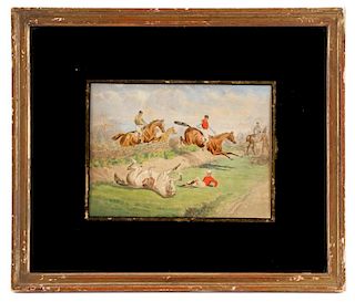John Sturgess, British Equestrian Watercolor