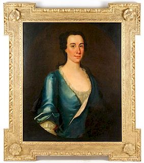 British School, Portrait of Elegant Woman, 18th C.
