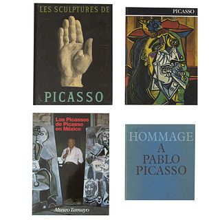 Libros sobre Picasso. Hommage a Pablo Picasso / Los Picassos de Picasso en México / Les Sculptures de Picasso. Piezas: 4.