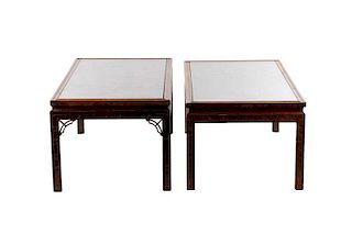 Two Similar Chinese Inlaid Low Tables