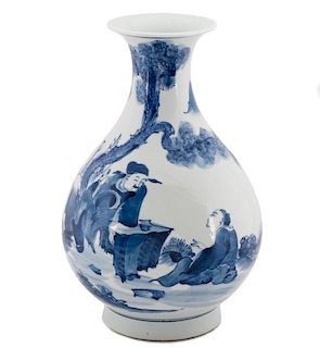Chinese Blue & White Yuhuchunping Vase