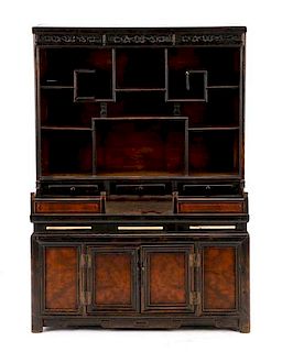 Chinese Miniature or Child's Scholar's Cabinet