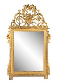 Louis XVI Giltwood Carved Wall Mirror, 18th C