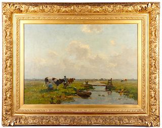 Bernard Antoine van Beek, Oil on Canvas, Signed
