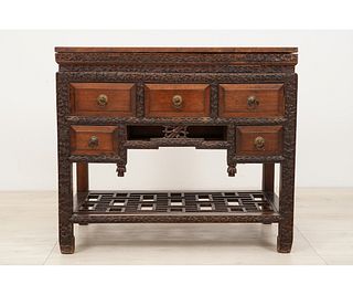 ASIAN CARVED ALTAR TABLE