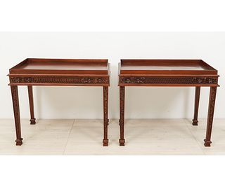 PAIR OF TRAY TOP END TABLES