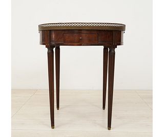 FRENCH ROUND MARBLETOP END TABLE