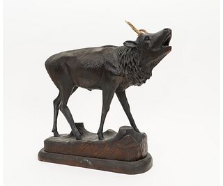 BLACK FOREST STYLE STANDING STAG ELK