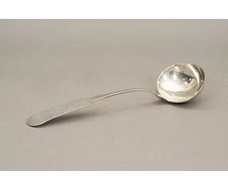 LARGE COIN SILVER LADLE