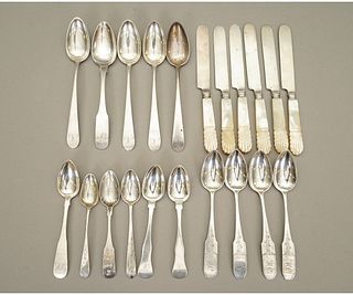 FIVE COIN SILVER SPOONS