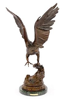 After Jules Moigniez, "Eagle" Bronze Sculpture