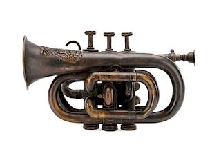 American Military Brass Cornet, Likely 19th C.