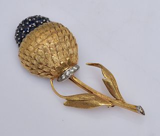Erwin Pearl 18k Gold Floral Brooch