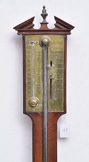 George III Mahogany Stick Barometer