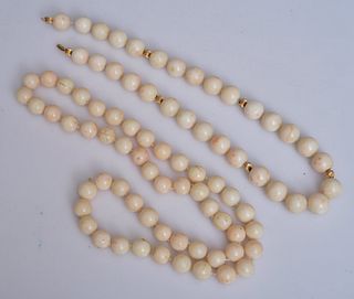 Two Strands of Coral Beads