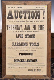 Farm Auction Broadside