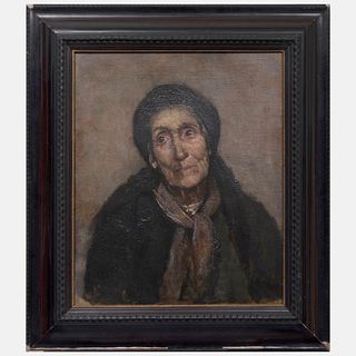 Continental School:  Portrait of an Old Woman