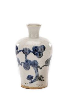 19th C. Chinese Blue & White Porcelain Meiping