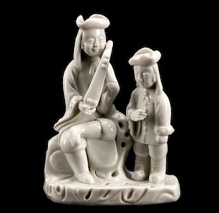 Chinese Blanc de Chine Figural Group, 20th C.