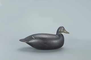 Oversize Black Duck Decoy, Nathan Rowley Horner (1882-1942)