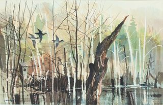 Chet Reneson (b. 1934), Wood Duck Marsh
