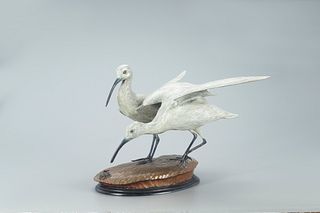 William J. Koelpin Sr. (1938-1996), Whimbrels with Fiddler Crab