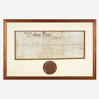 [Pennsylvania] Logan, James Land Patent, signed