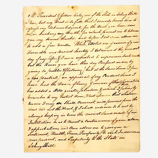 [Pennsylvania] [State in Schuylkill] Fisher, William Wharton Manuscript Speech