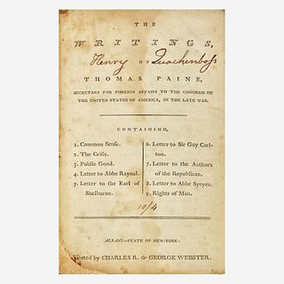 [Americana] Paine, Thomas The Writings of Thomas Paine...
