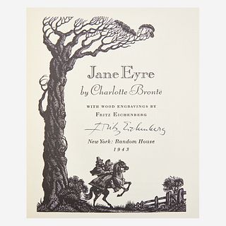 [Children's & Illustrated] [Eichenberg, Fritz] Bronte, Charlotte and Emily Jane Eyre and Wuthering Heights