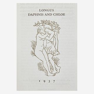 [Children's & Illustrated] [Maillol, Aristide] Daphnis and Chloe. A Most Sweet, and Pleasant Pastorall Romance for Young Ladies, translated out of the
