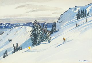 Churchill Ettinger (1903-1984), Stratton, Vermont Skiing