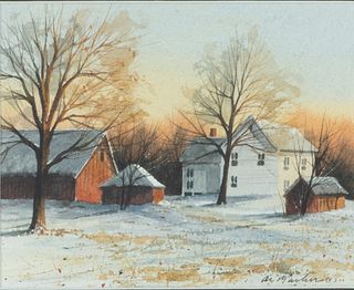 Al Barker (b. 1941), Two Watercolors