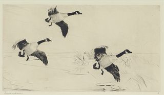 Frank W. Benson (1862-1951), Three Geese
