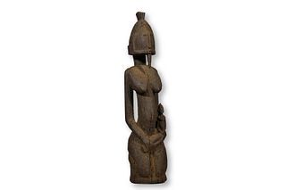 Hand Carved Dogon Maternity Statue 26.5" – Mali