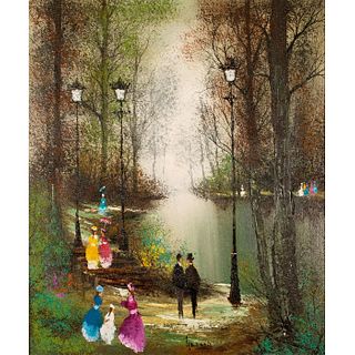 Framed N. Gerard Oil on Canvas, River Scene