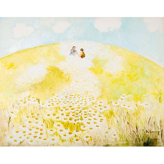 De Gamage Acrylic on Canvas, Meadow of Flowers