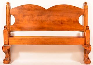 Period Style Tiger Maple King Size Bed.