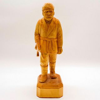 Vintage Benoi Deschenes Folk Art Wood Figurine